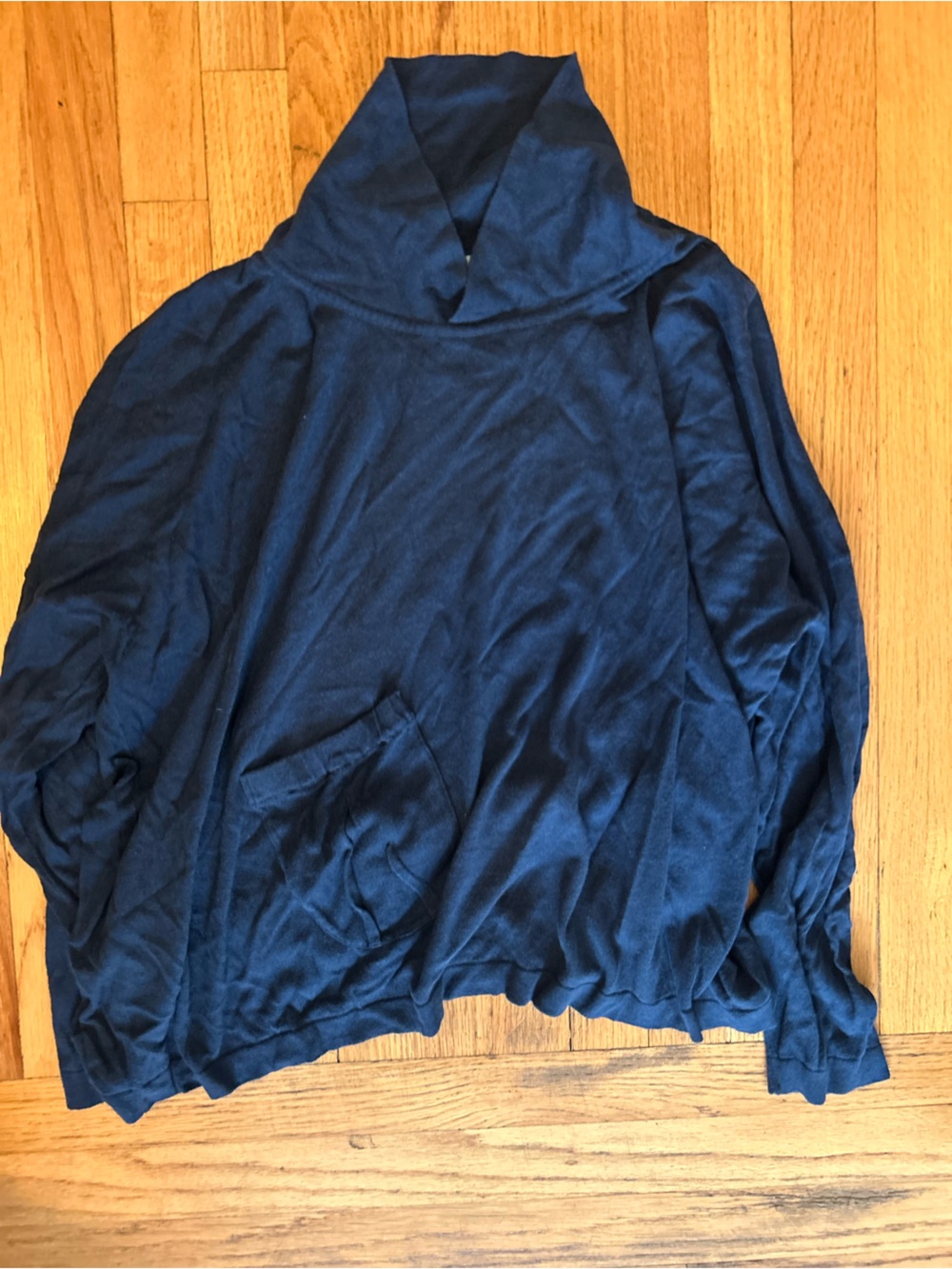 PLANET Navy Blue Funnel Neck Sweater